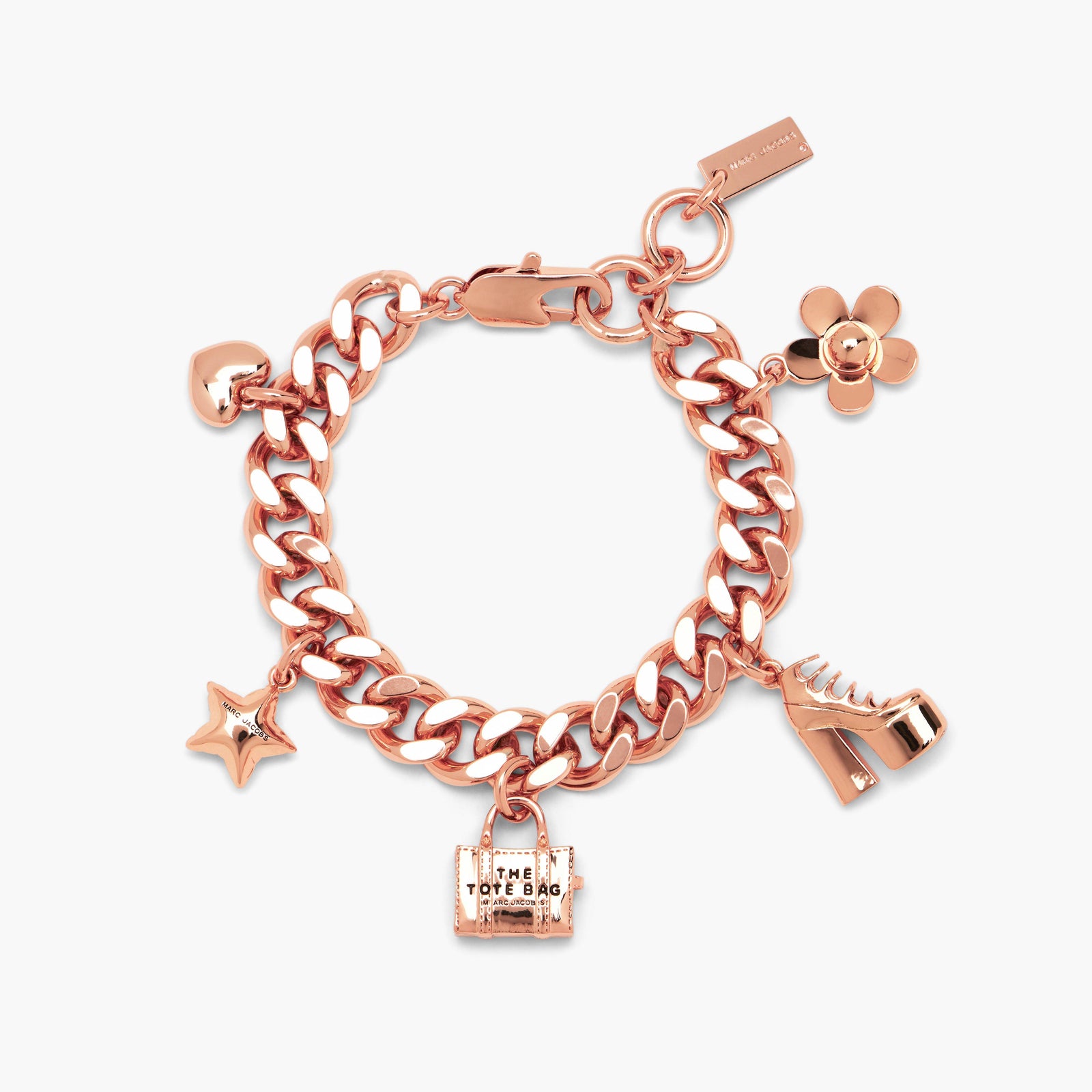 Marc Jacobs The Mini Icon Charm Bracelet in Antique Rose Gold