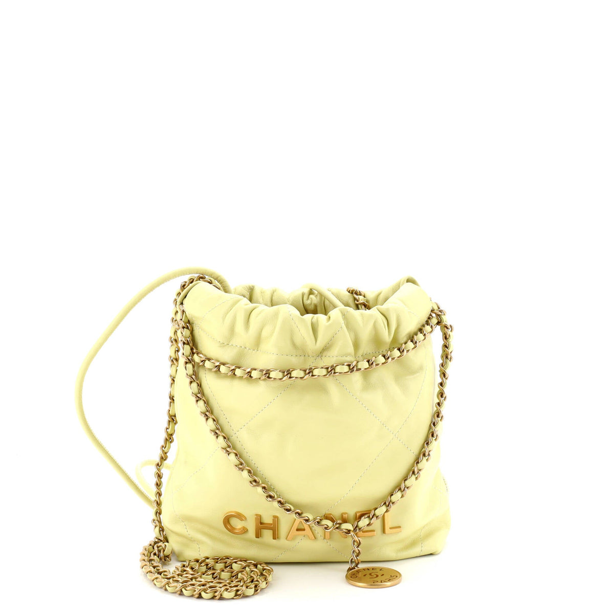 Chanel CHANEL 22 Chain Hobo Quilted Calfskin Mini