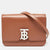 Brown Leather Small TB Shoulder Bag