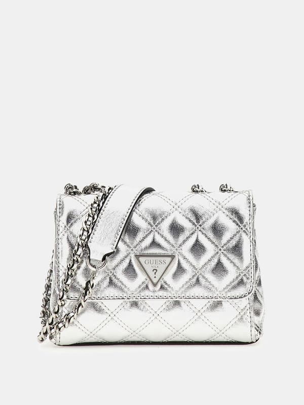 Guess Mini sac bandoulière laminé Giully