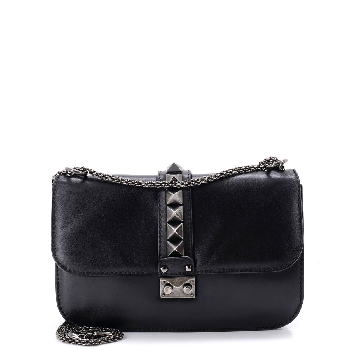 Valentino VALENTINO GARAVANI Glam Lock Shoulder Bag Leather Medium