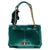 Metallic Sea Green Python Leather Happy Shoulder Bag