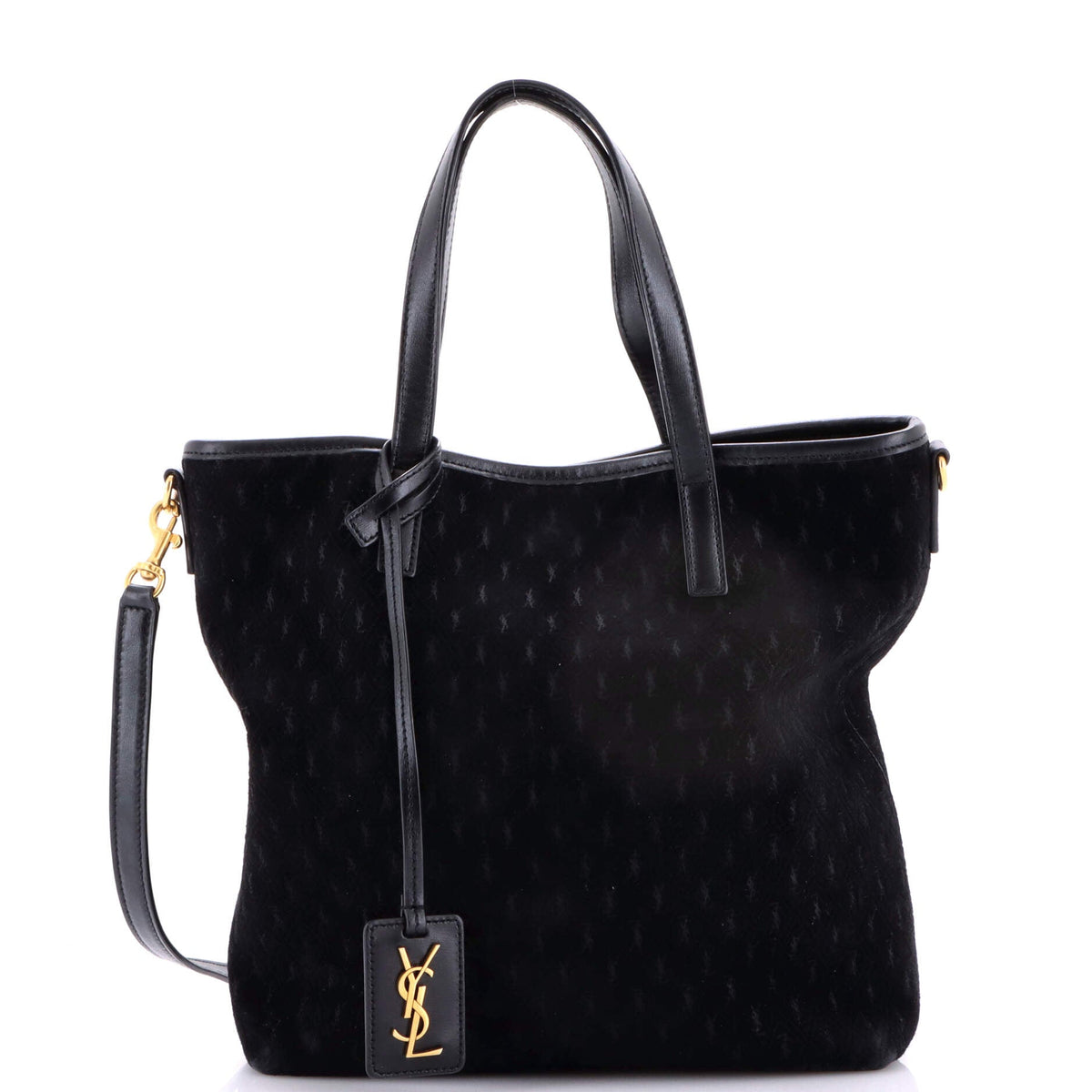 Saint Laurent Shopper Tote Monogram All Over Suede Toy