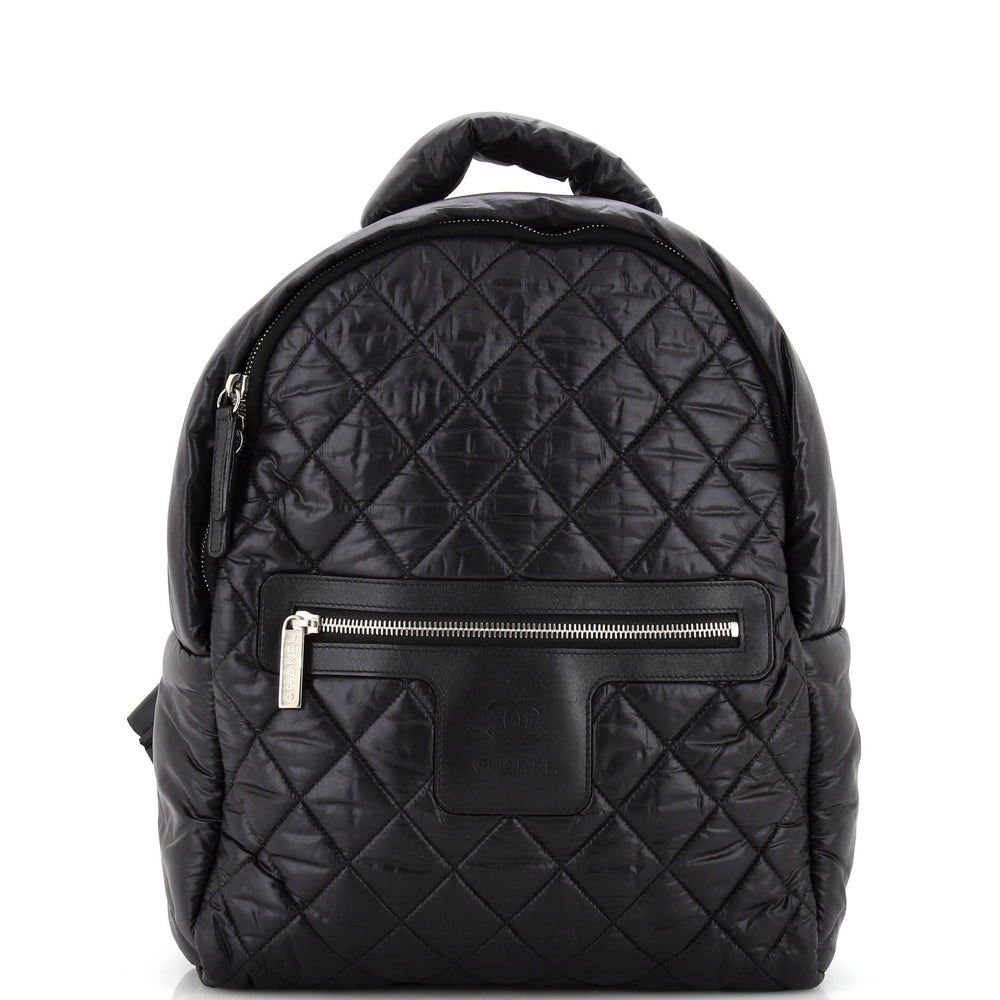 CHANEL Coco Cocoon Backpack Quilted Nylon Large