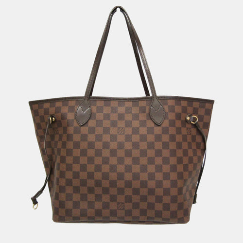 Brown Canvas MM Neverfull Tote Bag