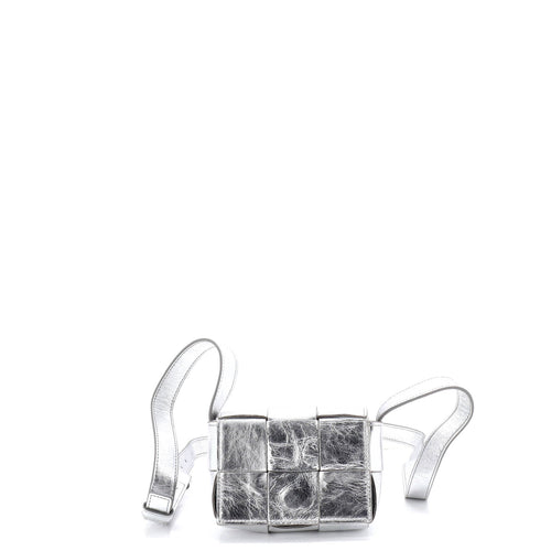 Cassette Crossbody Bag Maxi Intrecciato Leather Candy