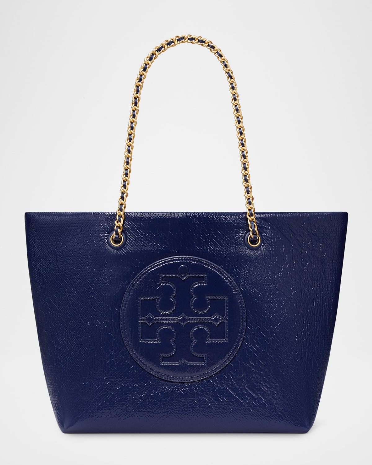 Tory Burch Ella Crinkled Patent Chain Tote Bag