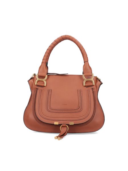 Chloé Women's Marcie Small Leather Handbag in Leather Brown | Size UNI | CHC22AS628I3125M