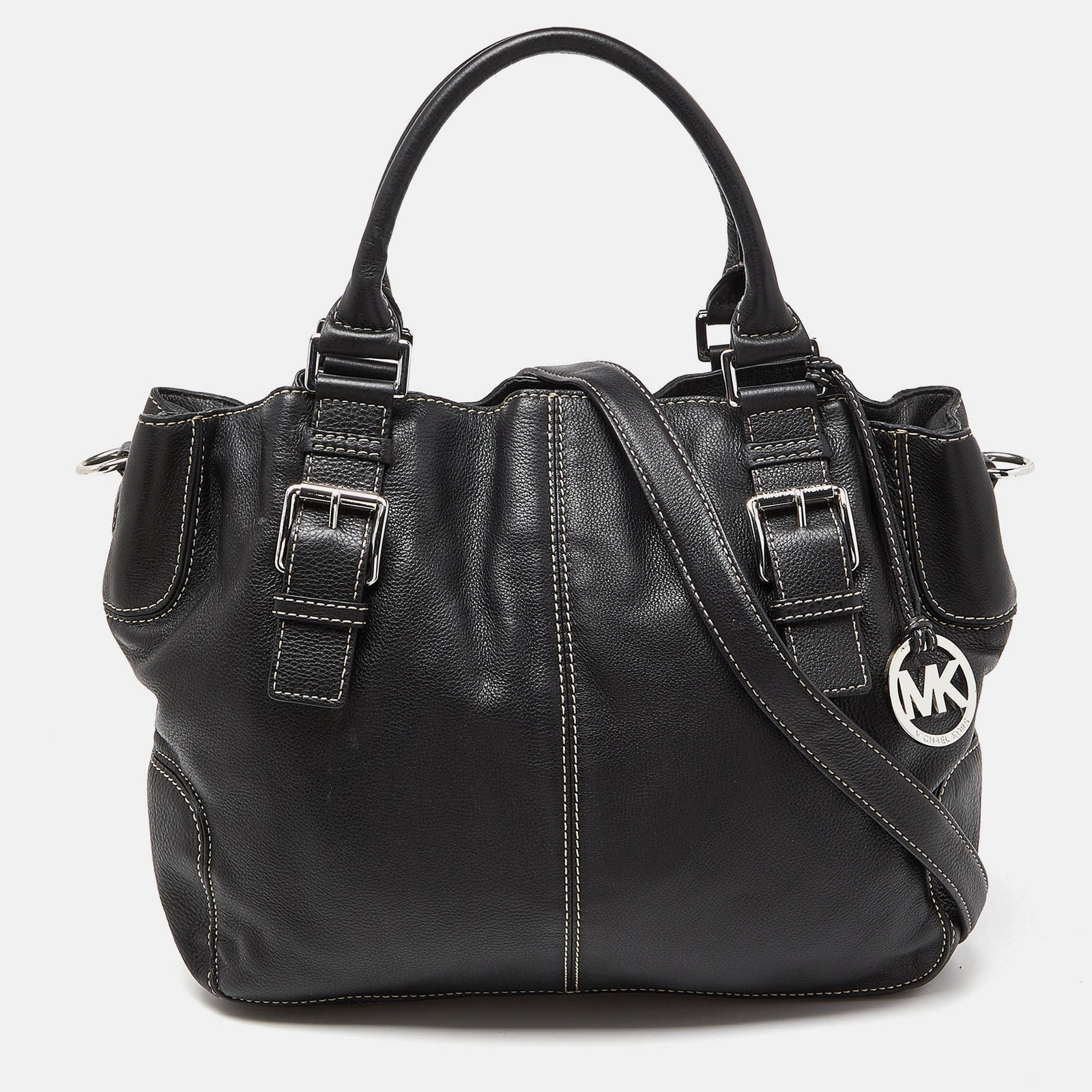 Michael Kors Black Leather Brookville Tote