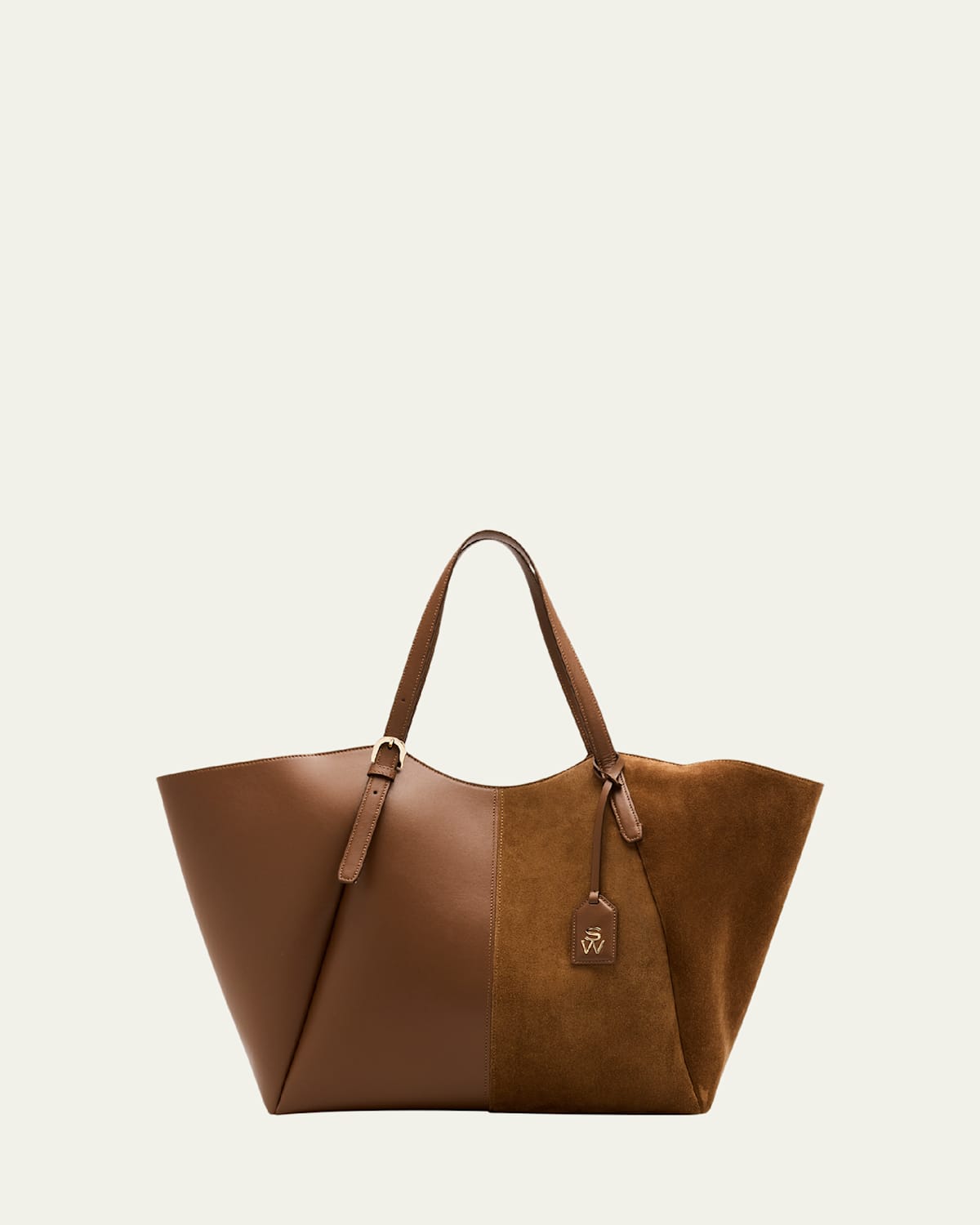 Stuart Weitzman 5050 Gogo Leather & Suede Tote Bag