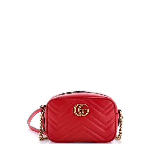 GUCCI GG Marmont Shoulder Bag Matelasse Leather Mini
