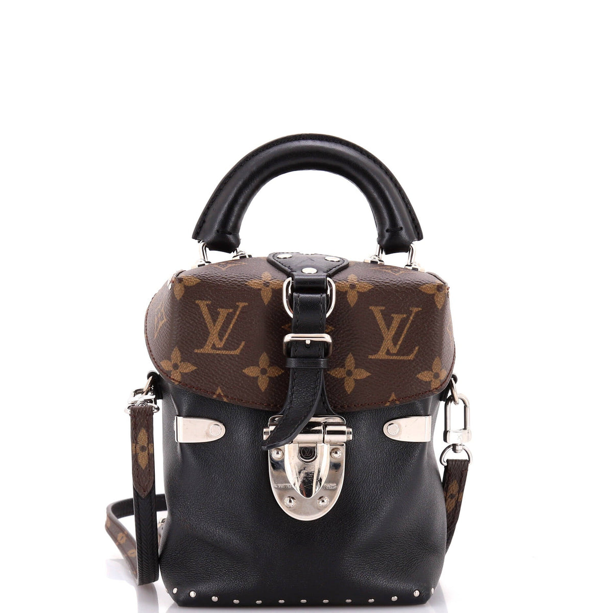Louis Vuitton Camera Box Handbag Studded Monogram Canvas and Leather