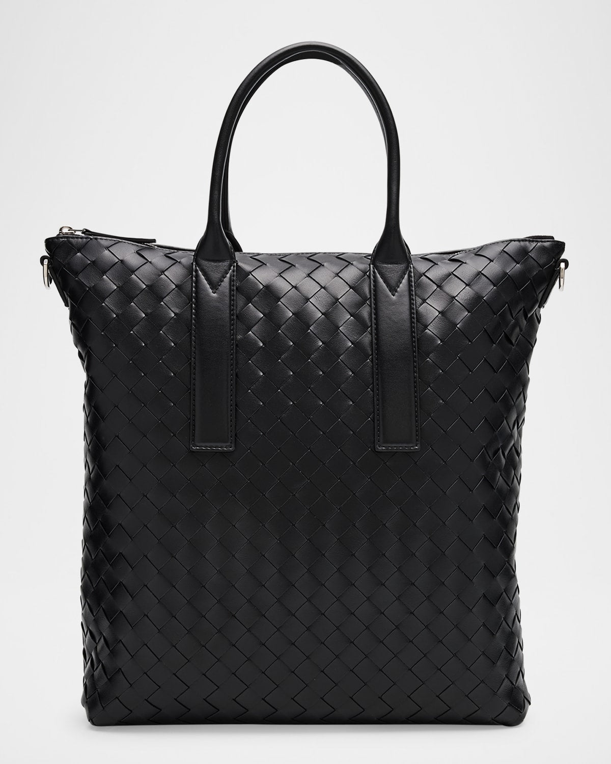 Bottega Veneta Men's Intrecciato Zip North-South Tote Bag