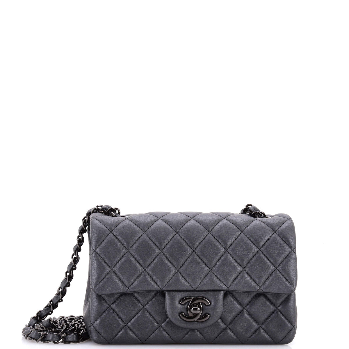 Chanel CHANEL So Black Classic Single Flap Bag Quilted Lambskin Mini