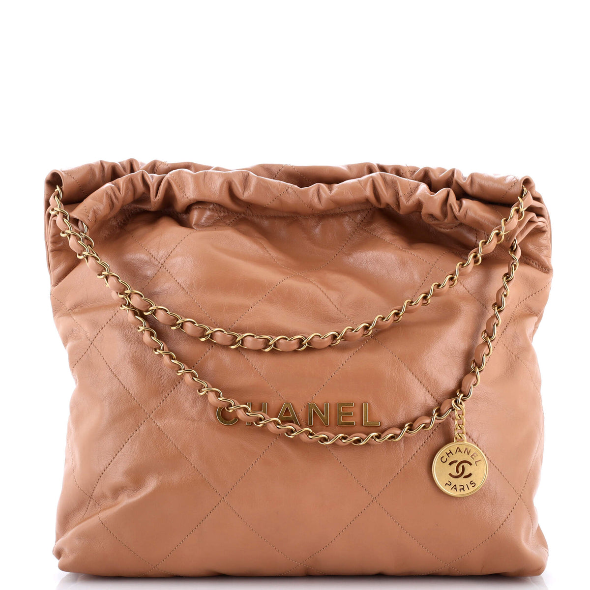 Chanel CHANEL 22 Chain Hobo Quilted Calfskin Medium