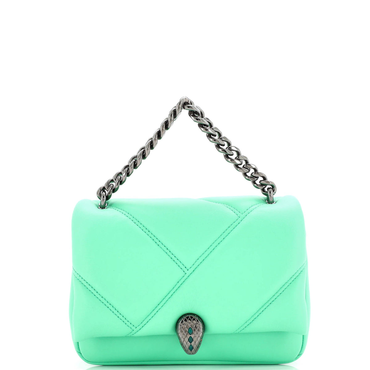 Bvlgari BVLGARI Serpenti Cabochon Messenger Bag Diagonal Quilted Leather Mini