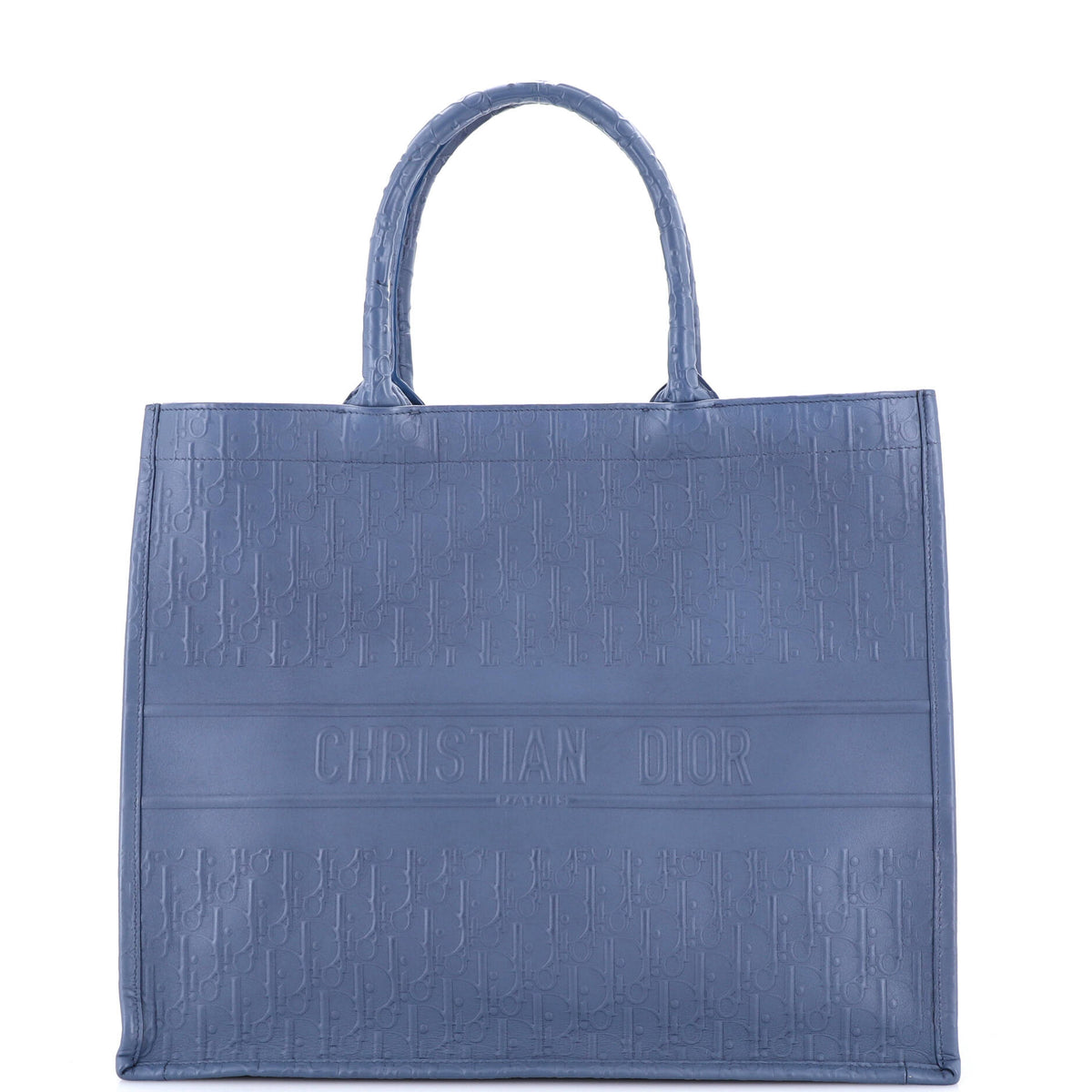 Christian Dior Book Tote Oblique Embossed Calfskin Large