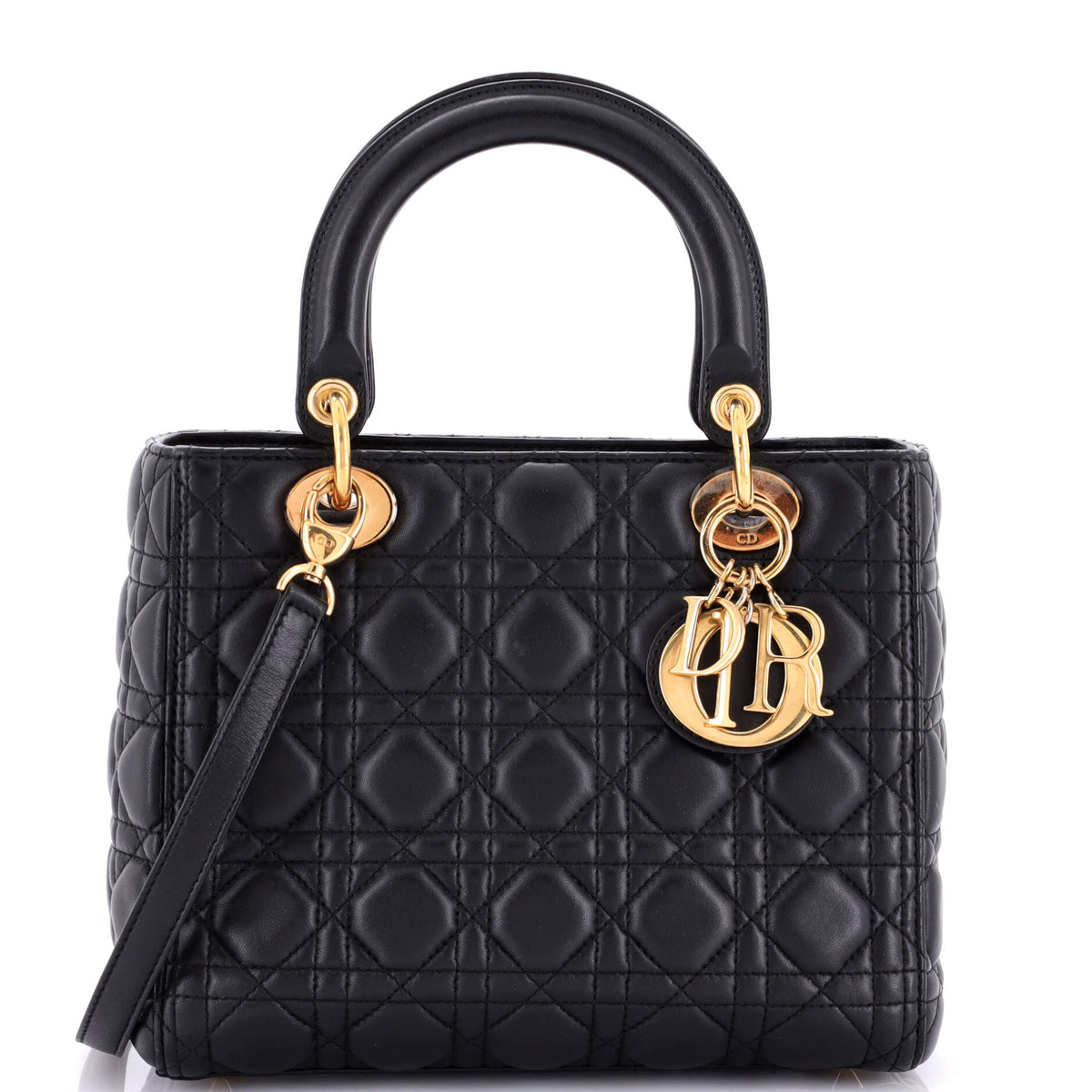 Christian Dior Lady Dior Bag Cannage Quilt Lambskin Medium