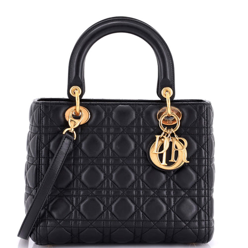 Lady Dior Bag Cannage Quilt Lambskin Medium