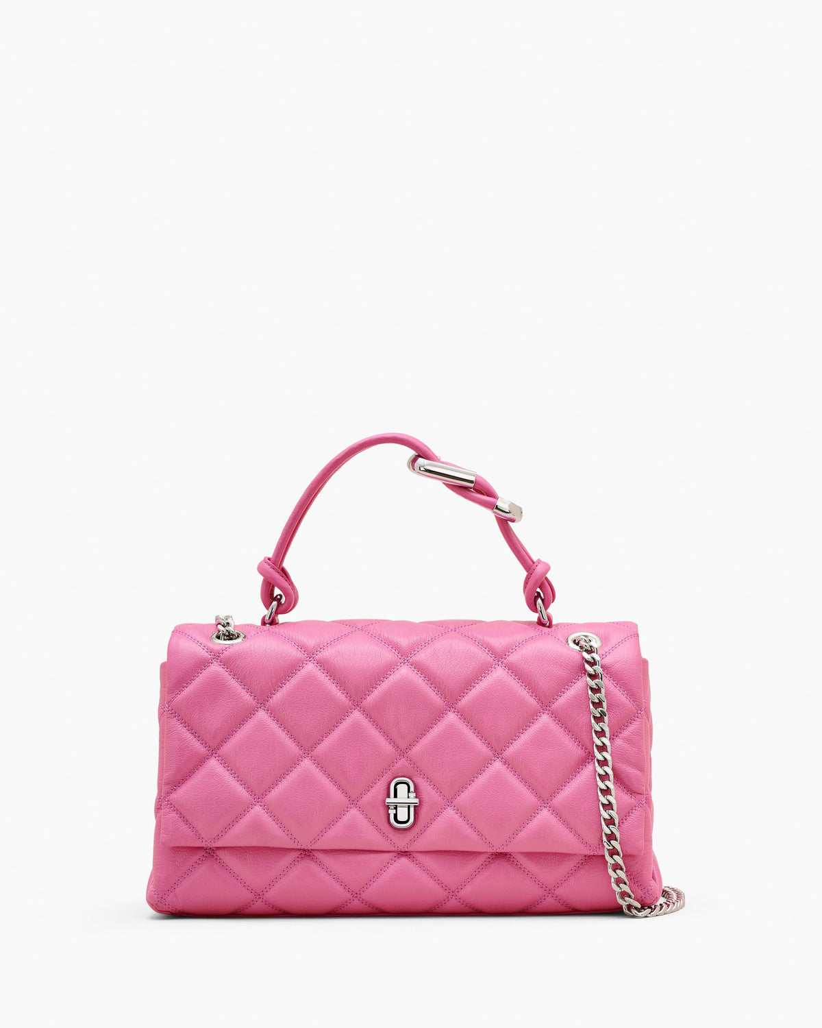 Marc Jacobs The Quilted Dual Convertible Shoulder Bag in Bow Pink