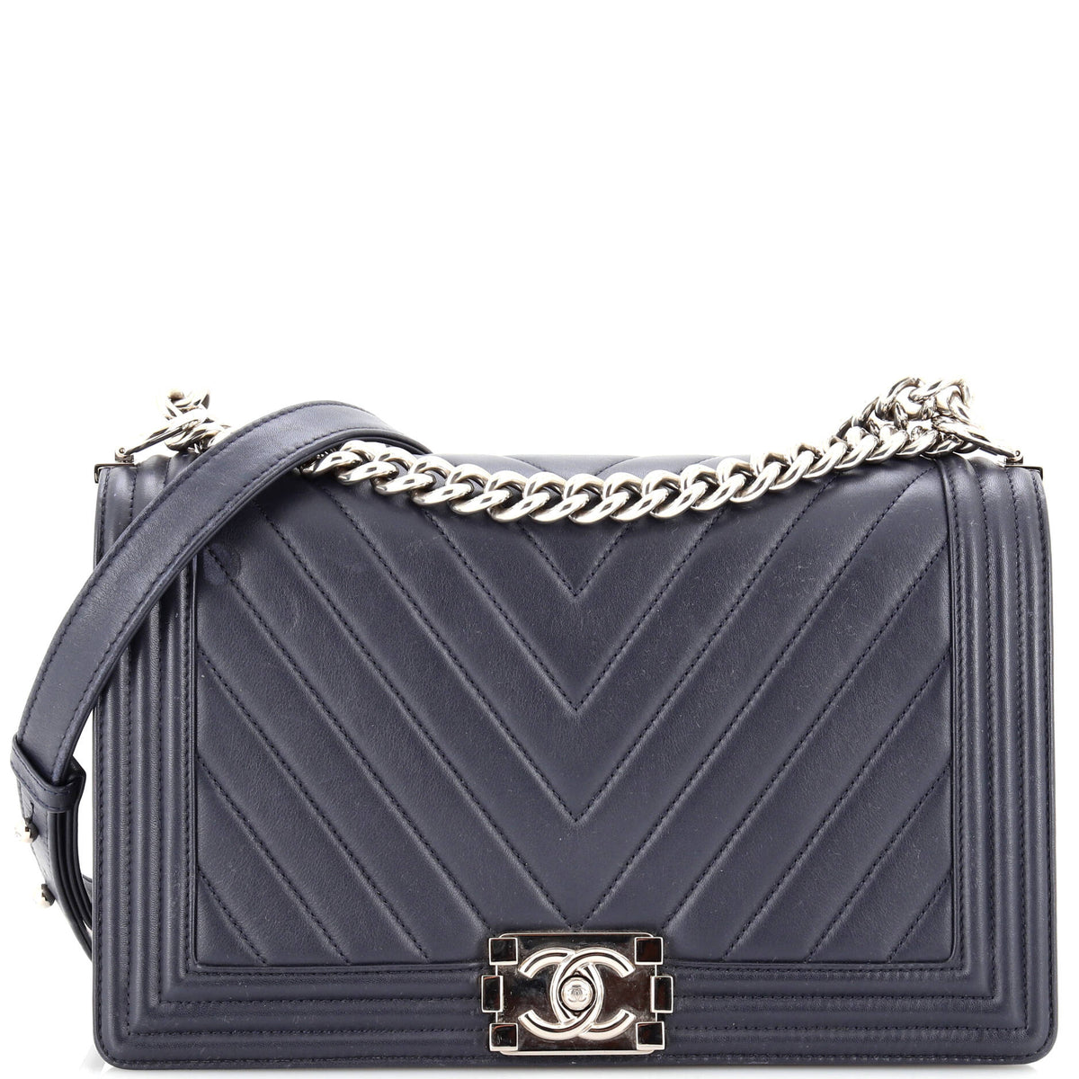 Chanel CHANEL Boy Flap Bag Chevron Calfskin New Medium
