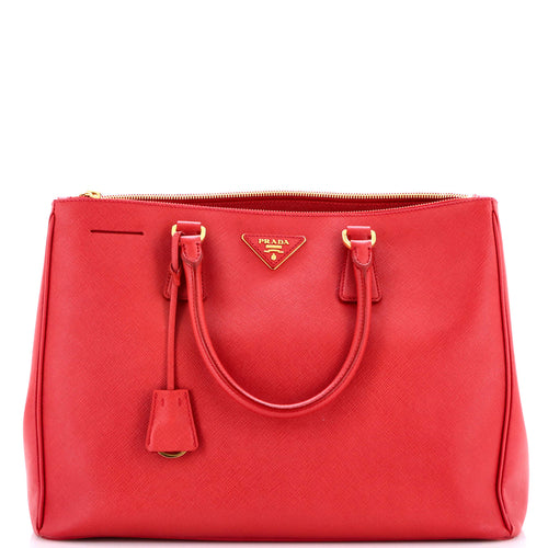 PRADA Double Zip Lux Tote Saffiano Leather Large