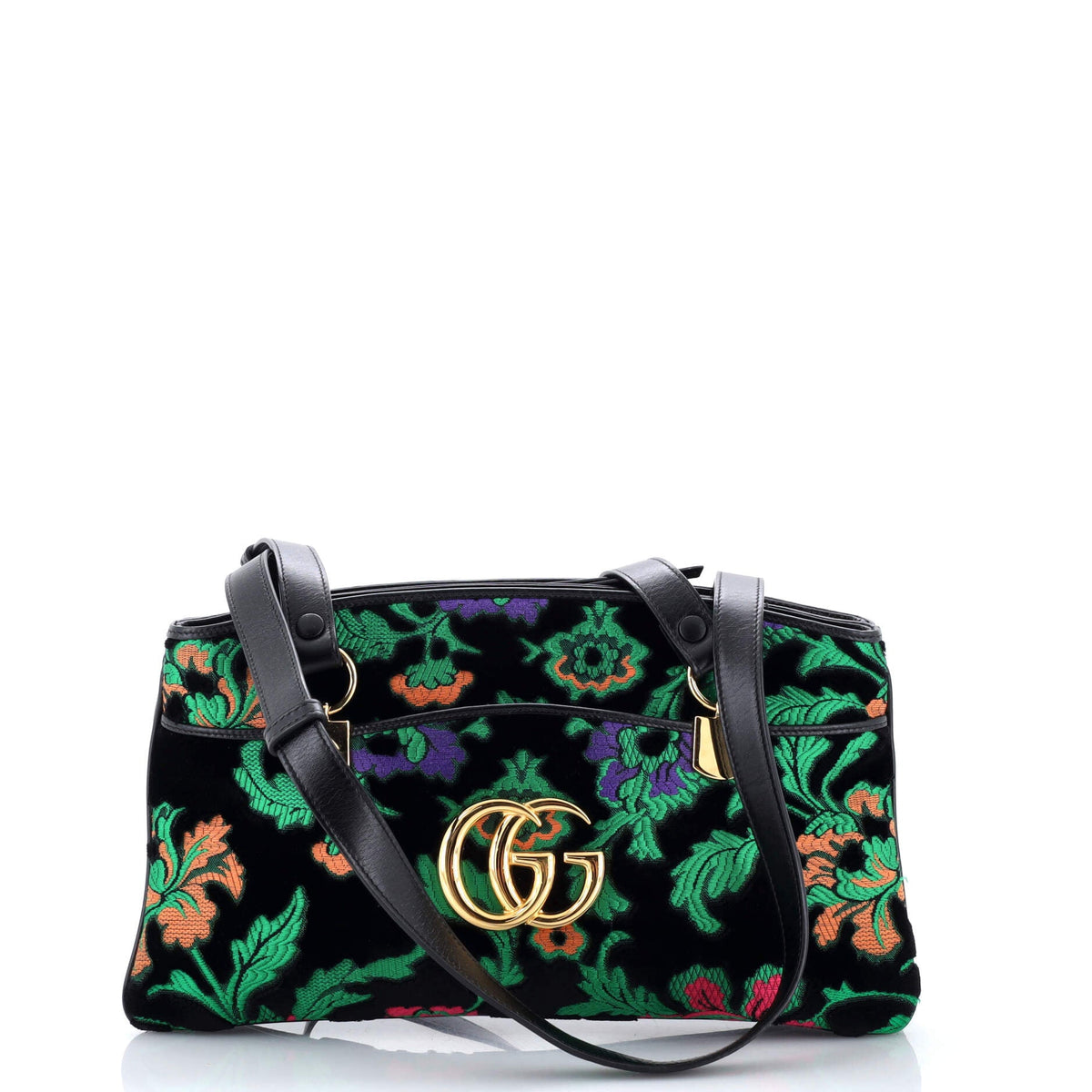 Gucci GUCCI Arli Top Handle Bag Embroidered Jacquard Large
