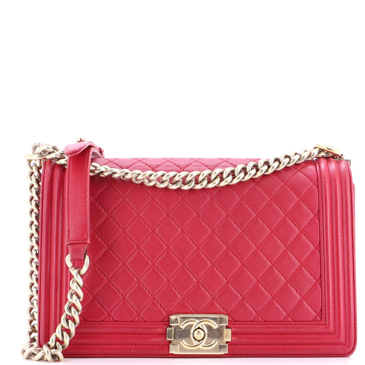 Chanel CHANEL Boy Flap Bag Quilted Lambskin New Medium