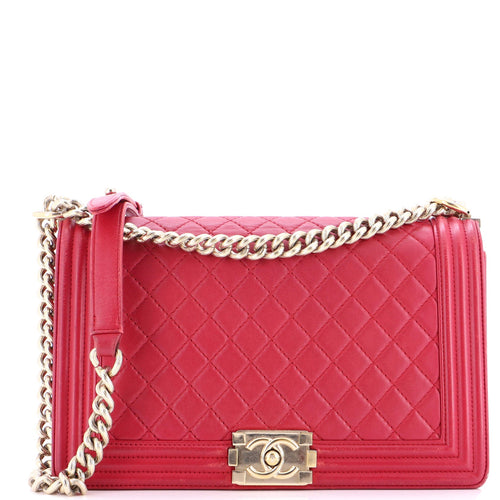 CHANEL Boy Flap Bag Quilted Lambskin New Medium