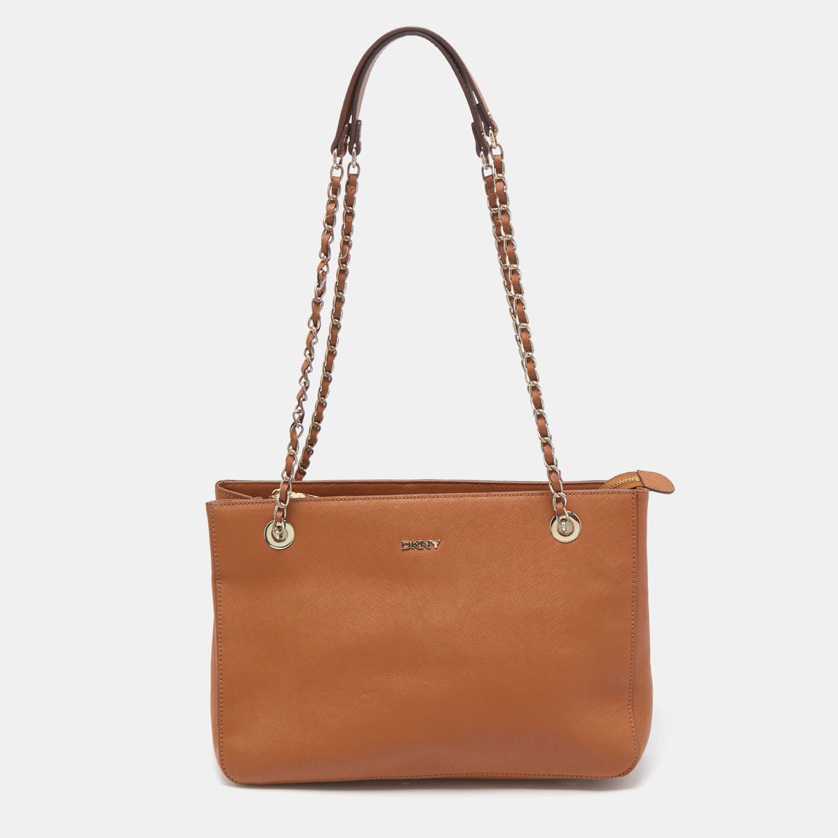 DKNY Brown Saffiano Leather Bryant Park Tote