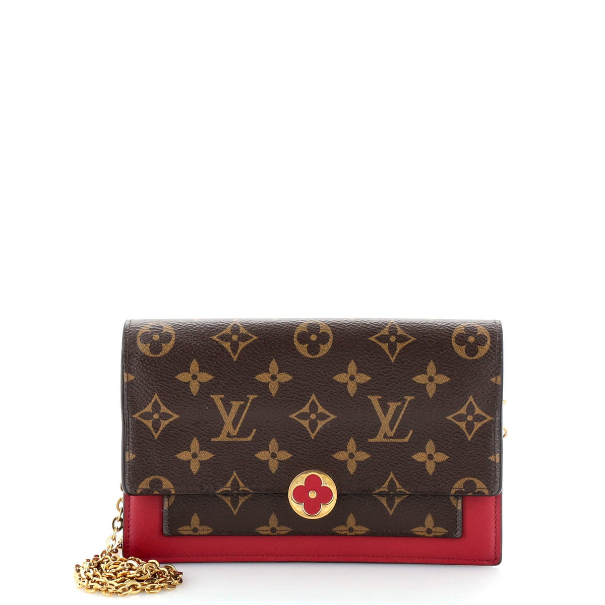 Louis Vuitton Flore Chain Wallet Monogram Canvas