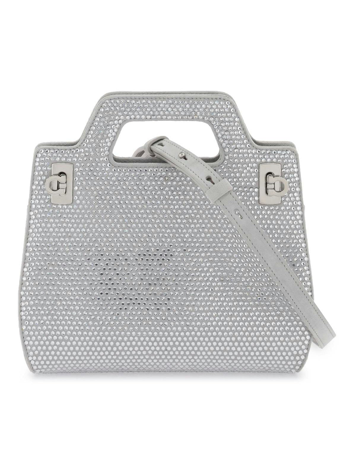 Ferragamo Women's Wanda Mini Bag in Silver | 2136880762817