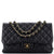 CHANEL Vintage Classic Single Flap Bag Quilted Caviar Jumbo