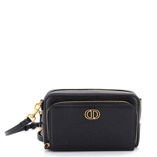 Caro Double Pouch Crossbody Bag Leather
