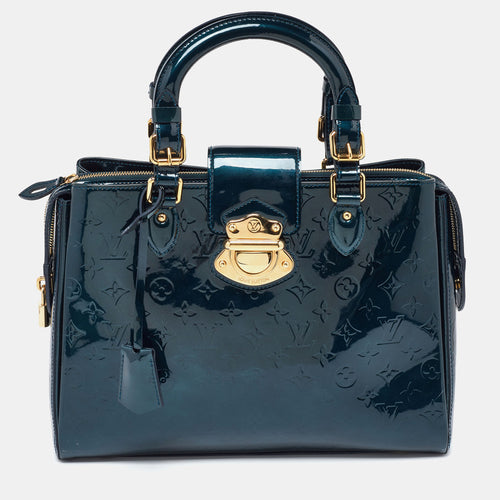 Bleu Nuit Monogram Vernis Melrose Avenue Bag
