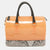 Orange/Grey Rubber and Python Print Leather Medium Candy Satchel