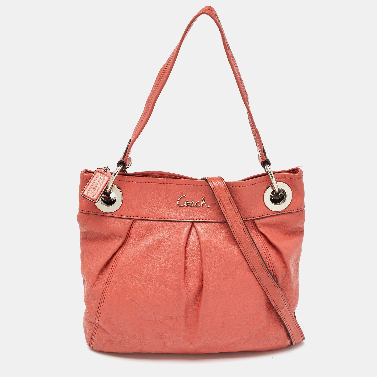 Coach Orange Leather Ashley Crossbody Bag