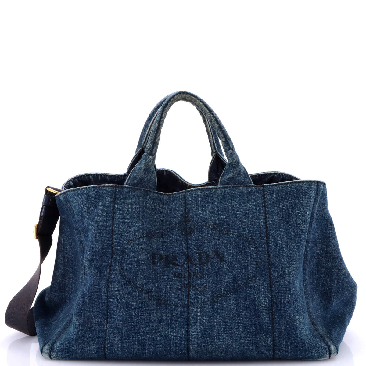 Prada PRADA Canapa Tote Denim Large