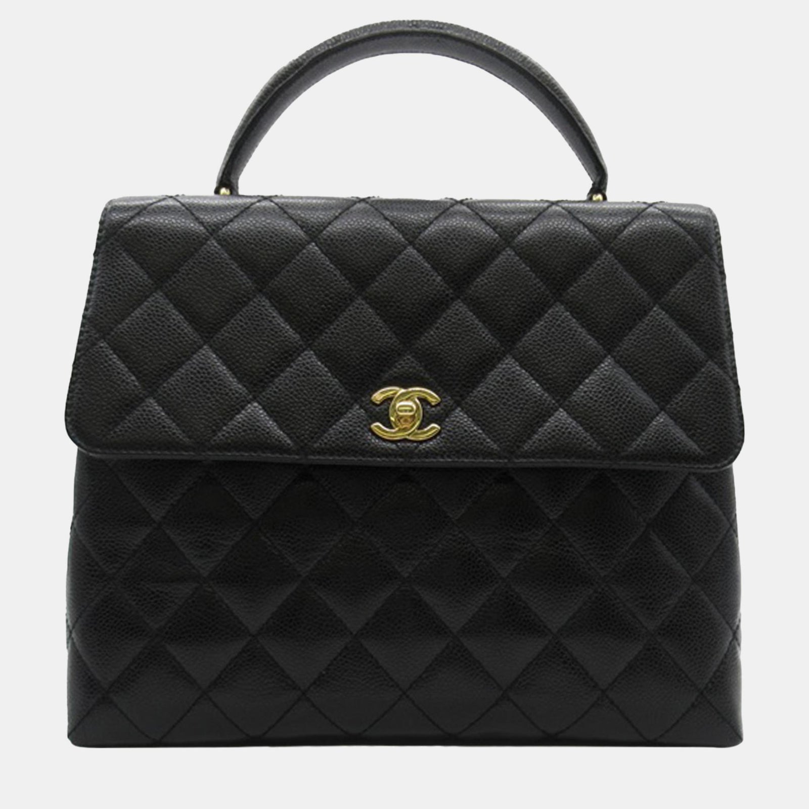 Chanel Sac à main Kelly en caviar noir