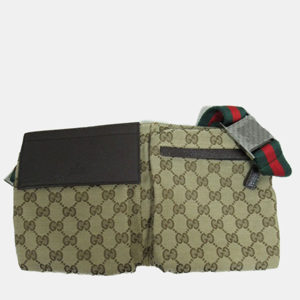 Gucci Brown Canvas GG Canvas Belt Bag