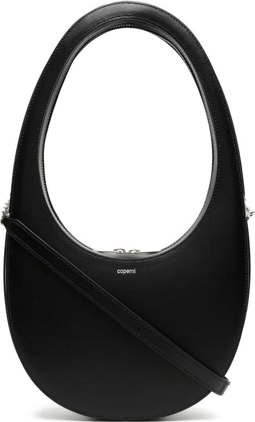 Women's Swipe Leather Crossbody Bag in Black | Size UNI | BA38405BLACK