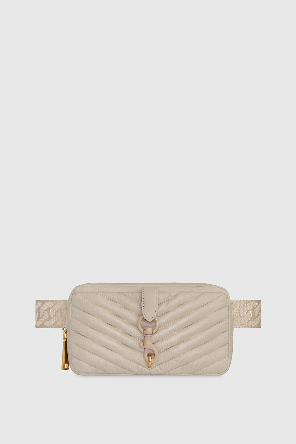 Edie Nylon Belt Bag In Stone