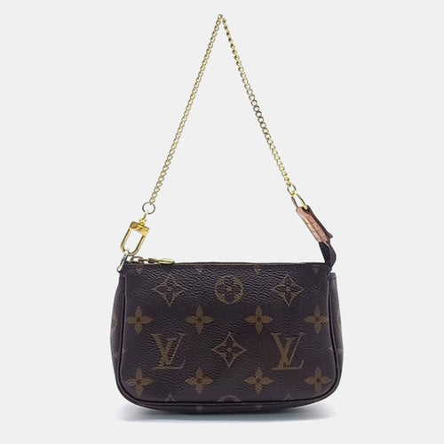 Brown Coated Canvas Monogram Mini Pochette Accessories