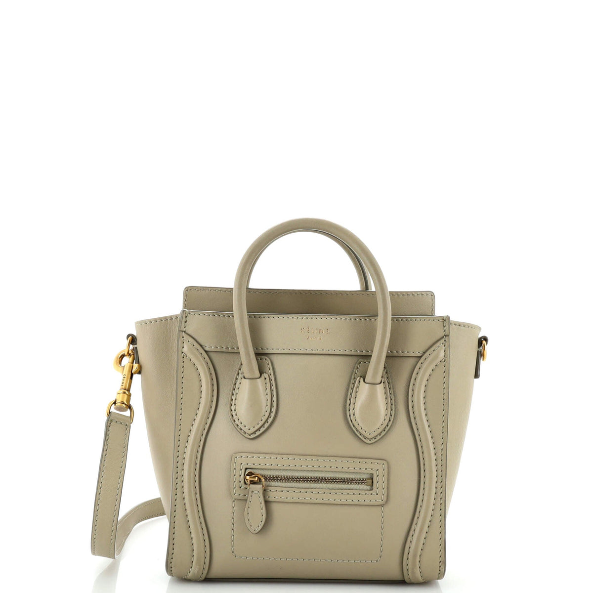 Celine CELINE Luggage Bag Smooth Leather Nano