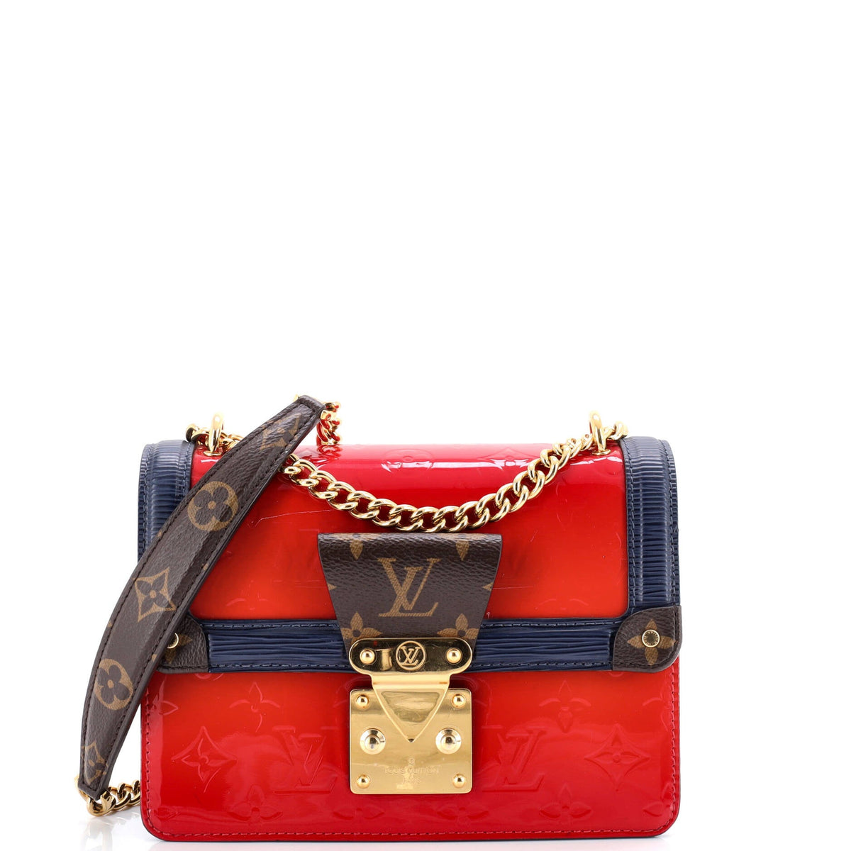 Louis Vuitton Wynwood Handbag Monogram Vernis with Monogram Canvas and Epi Leather