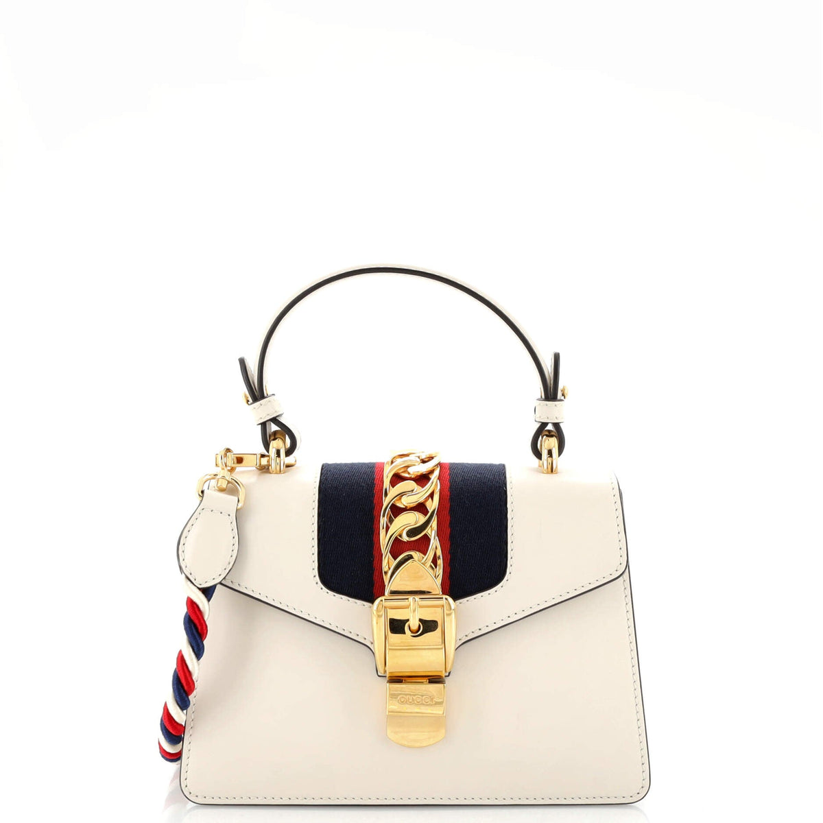 Gucci GUCCI Sylvie Top Handle Bag Leather Mini