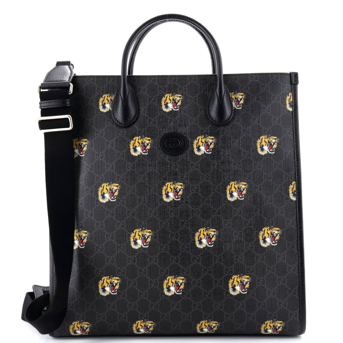 Gucci GUCCI Interlocking G Tote Printed GG Coated Canvas Vertical
