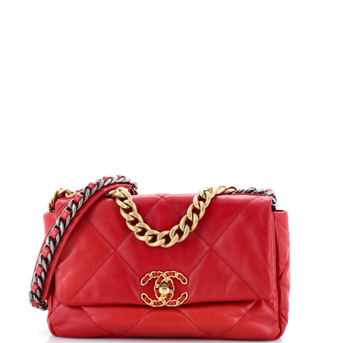 CHANEL 19 Flap Bag Quilted Leather Medium