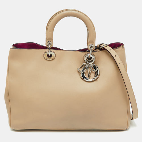 Beige Leather Large Diorissimo Tote