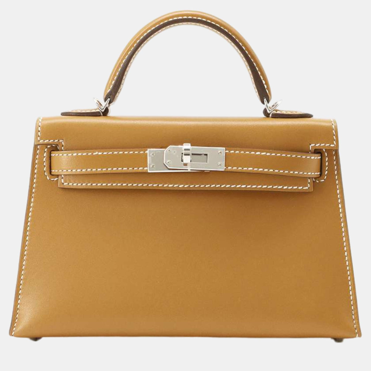 Hermès Natural Sable Voatler Mini Kelly II Top Handle Bag